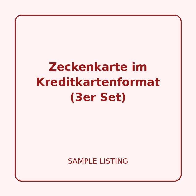 Zeckenkarte im Kreditkartenformat (3er Set) - Sample Pocket