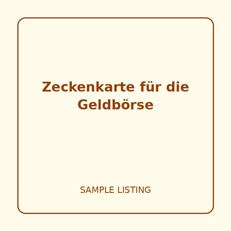Zeckenkarte für die Geldbörse - Sample Pocket